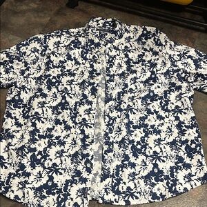 Crown & Ivy Navy and White Classic Fit Shirt